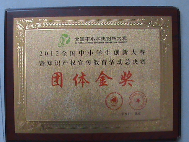 2012年創(chuàng)新大賽金獎獎牌